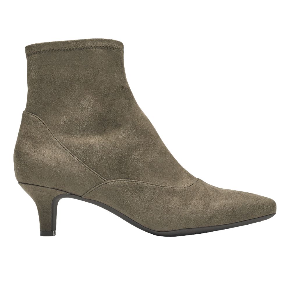 Rockport Canada Kimly Stretch Heels - Womens Booties Dark Taupe (NUT743806)